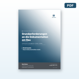Grundanforderungen an die Dokumentation am Bau