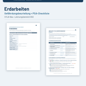 Gefährdungsbeurteilung + Checkliste + Leitfaden – Erdarbeiten (STLB-Bau LB 002)