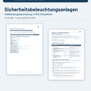 Gefährdungsbeurteilung + Checkliste + Leitfaden – Sicherheitsbeleuchtungsanlagen (STLB-Bau LB 059)